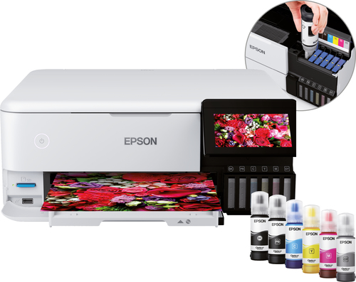 Epson EcoTank ET-8500, Ad inchiostro, Stampa a colori, 5760 x 1440 DPI, A4, Stampa diretta, Bianco