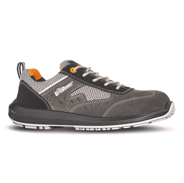 Calzatura di sicurezza Brezza S1P SRC Rock&Roll – pelle scamosciata morbida – numero 40 – grigio – U-Power