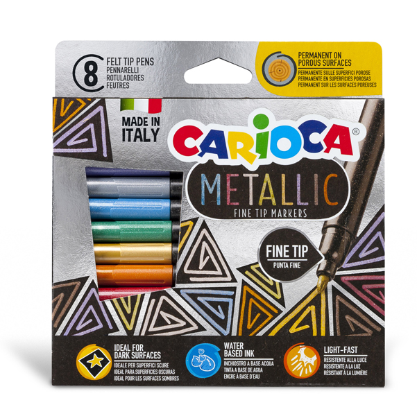 Pennarelli Carioca Jumbo. Confezione 18 colori assortiti - Carioca - Cartoleria e scuola