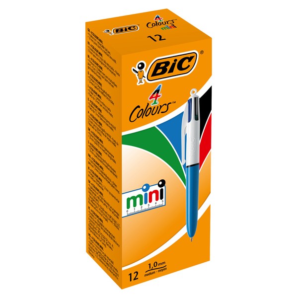Penne a Sfera a Scatto BIC 4 Colours Smooth Punta Media (1 mm) con