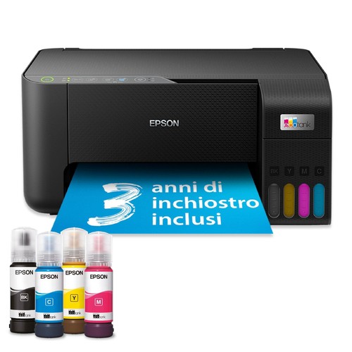 Epson EcoTank ET-2860, Ad inchiostro, Stampa a colori, 5760 x 1440 DPI, A4, Stampa diretta, Nero