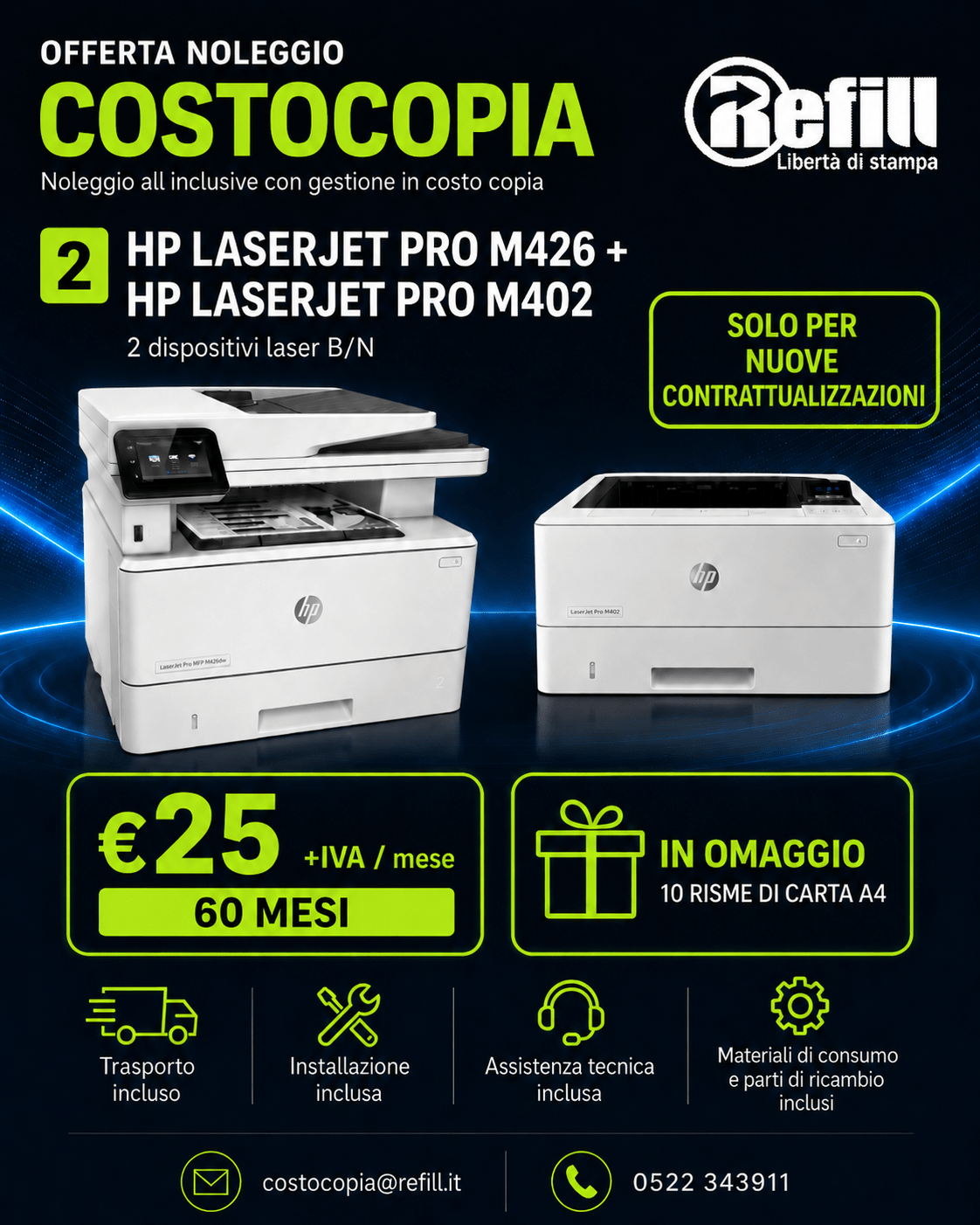 Offerta noleggio Combo HP tutto incluso